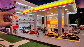 Shell Gas Station 1/64 Diorama | Hotwheels Diorama