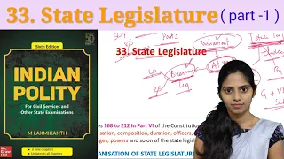 L33.1: State Legislature / M Laxmikanth Indian polity (English)