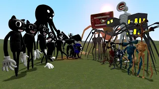 ALL SIREN HEADS VS ALL CARTOON CATS!! Garry's Mod [Trevor Henderson and Leovincible]