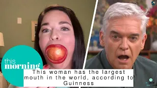 This woman has the largest mouth in the world, according to Guinness