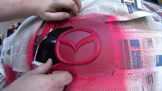 Mazda 3 Logo Red and Black PlastiDip