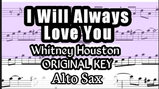 I Will Always Love You Alto Sax Sheet Music Backing Track Play Along Partitura