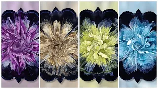 #201 WOW!! Epoxidharz-Blumen mit Petri Effekt 💜🤎💚💙 Resin flowers with petri dish effect 💜🤎💚💙