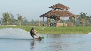 JB ONeill - DoubleToeside Backroll - Kicker - Cable Wakeboarding - Toe Side