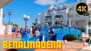 Beautiful Benalmádena, Spain 2024・4K walking around the port and promenade・ASMR ・No music, no talk