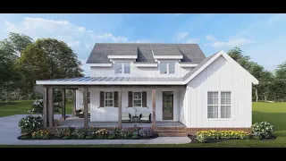 MODERN FARMHOUSE PLAN 009-00305 WITH INTERIOR