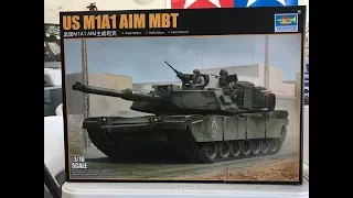 Trumpeter 1/16 M1A1 AIM Main battle tank review