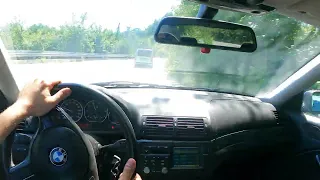 Too sunny for a driving video| e46 330ci POV short drive (bad footage)
