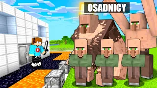 OSADNICY / VILLAGERZY vs BEZPIECZNA BAZA w Minecraft!