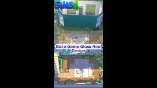 Sims 4:How to...Series Shorts 4: ​​⚒️🏠How to Use Glass Roof in the Base Game -#shorts #short #games