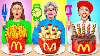 自分 vs おばあちゃんの料理チャレンジ | 素晴らしいらしい食べ物のハック Multi DO Challenge