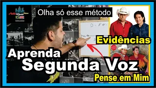 Veja como fazer SEGUNDA VOZ na música EVIDÊNCIAS e PENSE EM MIM usando outras linhas melódicas