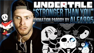 Vapor Reacts #136 | UNDERTALE SONG "Stronger Than You" Sans Battle Animation by alfa995 REACTION!!