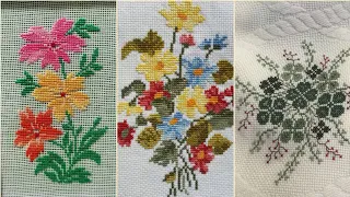 very trending beautiful cross-stitch flowers pattern ideas