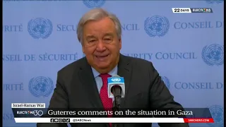 Israel-Hamas War | UN SG Guterres comments on the situation in Gaza