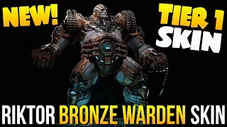 PARAGON RIKTOR SKINS "RIKTOR TIER 1 SKIN, RIKTOR BRONZE WARDEN SKIN" (Paragon News)