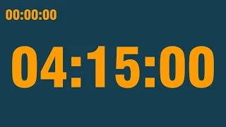 4 hour 15 minute timer (with end alarm, time elapsed and progress bar)