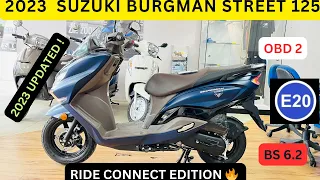 2023 New Suzuki Burgman Street 125 E20 BS 7 Detailed Review | Suzuki Burgman Street 2023 E20 OBD 2