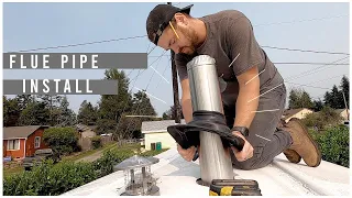 Installing Stove Flue Pipe and Roof Exit Kit - { Cubic Mini Install Part 3 }