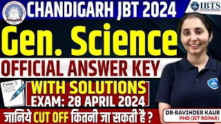 CHANDIGARH JBT 2024 | GENERAL SCIENCE | SOLVED PAPER | EXPLANATION | ANSWER KEY | CUT OFF