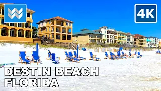 [4K] Destin Beach, Florida USA - Spring Break Walking Tour Vlog & Vacation Travel Guide 🎧 Binaural