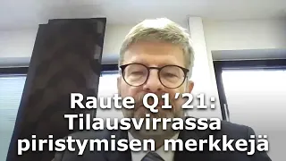 Raute Q1’21: Tilausvirrassa piristymisen merkkejä