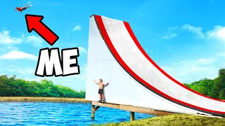 I Built the Worlds BIGGEST Slip N Slide JUMP!