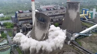 Power plant demolition .Elektrownia Łagisza .#Sprengung,   #FOXMET , #BuildingsDemolitions