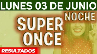 Resultado del sorteo Super Once Noche del Lunes 3 de Junio del 2024