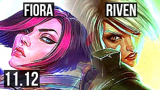 FIORA vs RIVEN (TOP) | Rank 1 Fiora, Rank 7, 10/2/4 | JP Challenger | v11.12