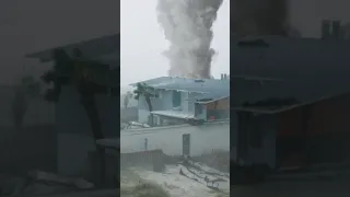 Hurricane vs Tornado Rips Roof off House