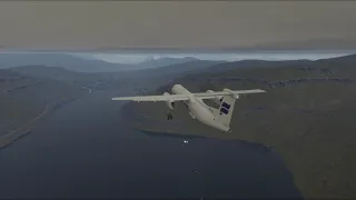 [X-Plane 12] Approach on Faroe Island on Icelandair Dash 8 Q400