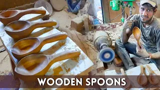 Woow.. Talented Boy Making Wooden Spoon.