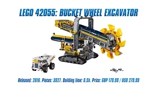 'LEGO Technic 42055: Bucket Wheel Excavator' Unboxing, Parts List, Speed Build & Review