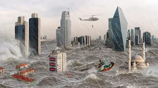 Turkey hit by TSUNAMI! Large Waves hit Zonguldak, Ship Washed Ashore, Flooding in city