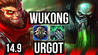 WUKONG vs URGOT (TOP) | 7 solo kills, 42k DMG, 15/4/9, Dominating | TR Master | 14.9