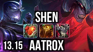 SHEN vs AATROX (TOP) | 12/1/18, Legendary, 300+ games | EUW Grandmaster | 13.15