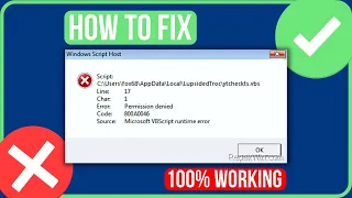 MICROSOFT VBSCRIPT RUNTIME ERROR FIX (2023) | Fix Windows Script Host Error