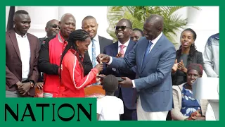 Ruto awards Faith Kipyegon Sh6m house, Sh5m cash for breaking world records