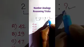 Number Analogy Reasoning | Reasoning Classes | Rrb Group D Question | Missing Number| #shorts