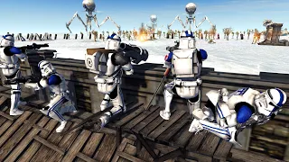 Largest CLONE WARS Trench Invasion EVER! - Men of War: Star Wars Mod Battle Simulator