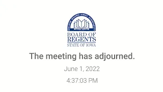 Meeting of the Board of Regents, State of Iowa - June 1