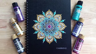 Guest painter shares a PRO TIP - Notebook Mandala Timelapse