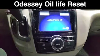 2016 Honda Odyssey Oil life Reminder Reset / Oil change Light