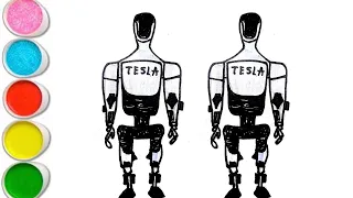 How To Draw A Tesla Robot for toddlers