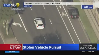 Pursuit Suspect Drives Onto Sidewalk And Into Oncoming Traffic