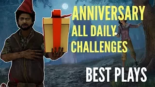 Dead by Daylight Anniversary - All Daily Challenges and Best Plays Montage