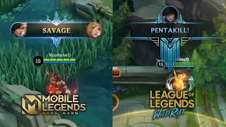 Mobile Legends Vs LoL Wildrift : Sound Effects Comparison 2022