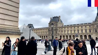 🇫🇷☁️【HDR 4K】Paris Walk - Musée du Louvre to Hôtel de Ville via Pyramides & Châtelet (March 2024)