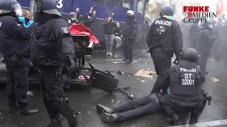 Festnahmen und Wasserwerfer: Demonstration gegen Infektionsschutzgesetz